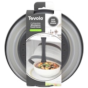 TOVOLO 7.83 in. W X 7.83 in. L Gray/White Plastic Microwave Collapsible Food Cover 47003-200